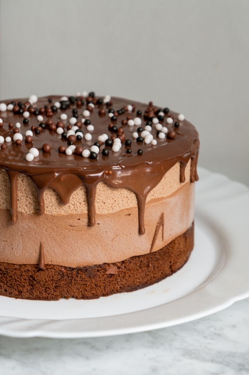 Miel Signature dark chocolate honey entremet