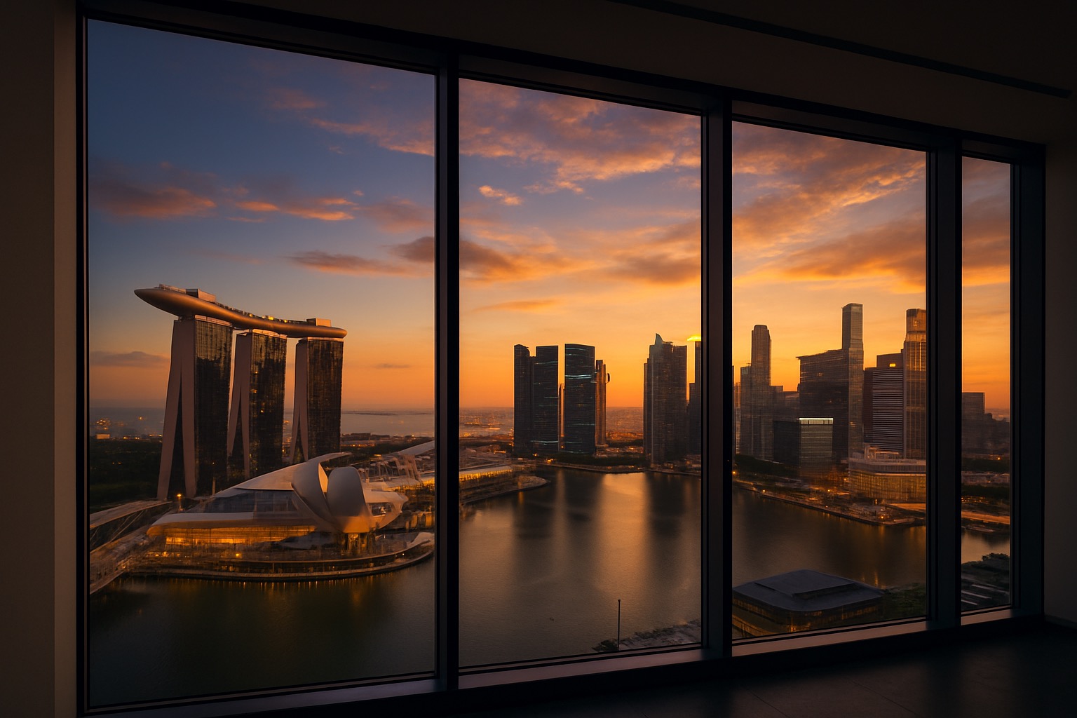 Singapore CBD skyline from the ascent. office